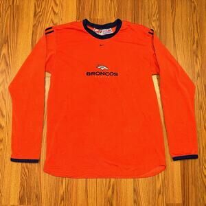 Vintage 90s Nike Center Logo Proline NFL Denver Broncos Pullover Shirt Large
